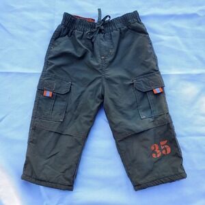 Wonder Kids Boy's Insulated Cargo Pants ◇‎ Army Green ◇ Size 18 Months